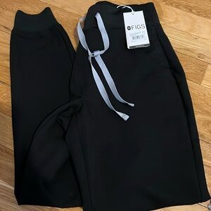 FIGS Black Women's Scrub Jogger Pants with Contrast Drawstring